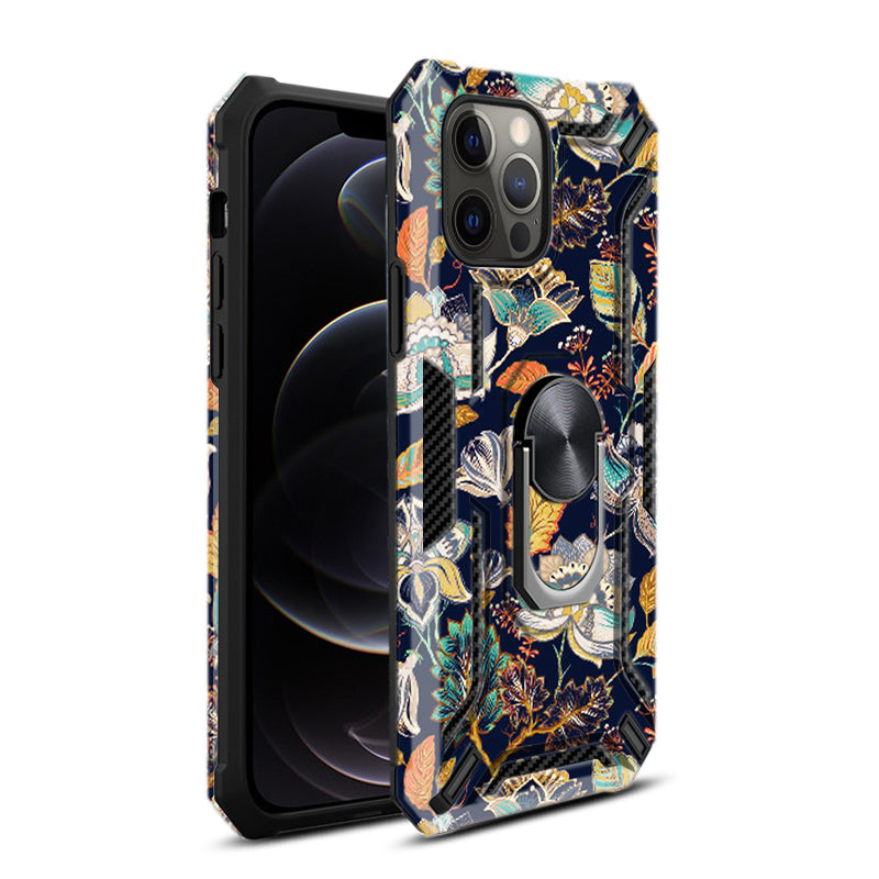 Reiko Phone Case with Magnetic Ring Holder For IPHONE 12/ IPHONE 12 PRO In Navy